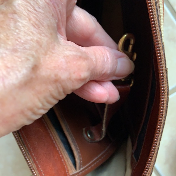 Brahmin Leather/Canvas Crossbody - Picture 13 of 13